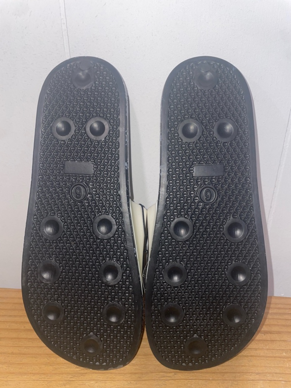 Disney Black & White Paisley Mickey Slide Sandals - Picture 2 of 5